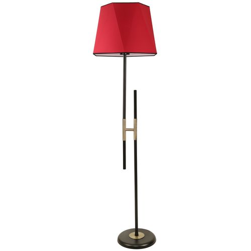 Felix Siyah Lambader Altıgen Kırmızı Abajurlu Red Floor Lamp slika 1