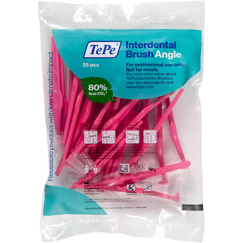 TePe Angle Interdentalne četkice kutne Roze vel. 0 / 0,4 mm - multi-pack vrećica 25 kom slika 1