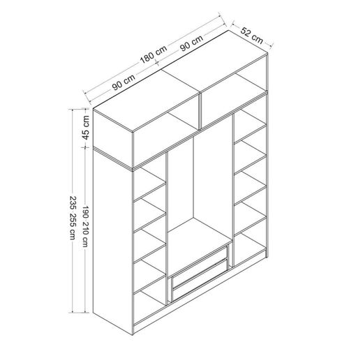 Kale - 5156 Antracit Plakar slika 8