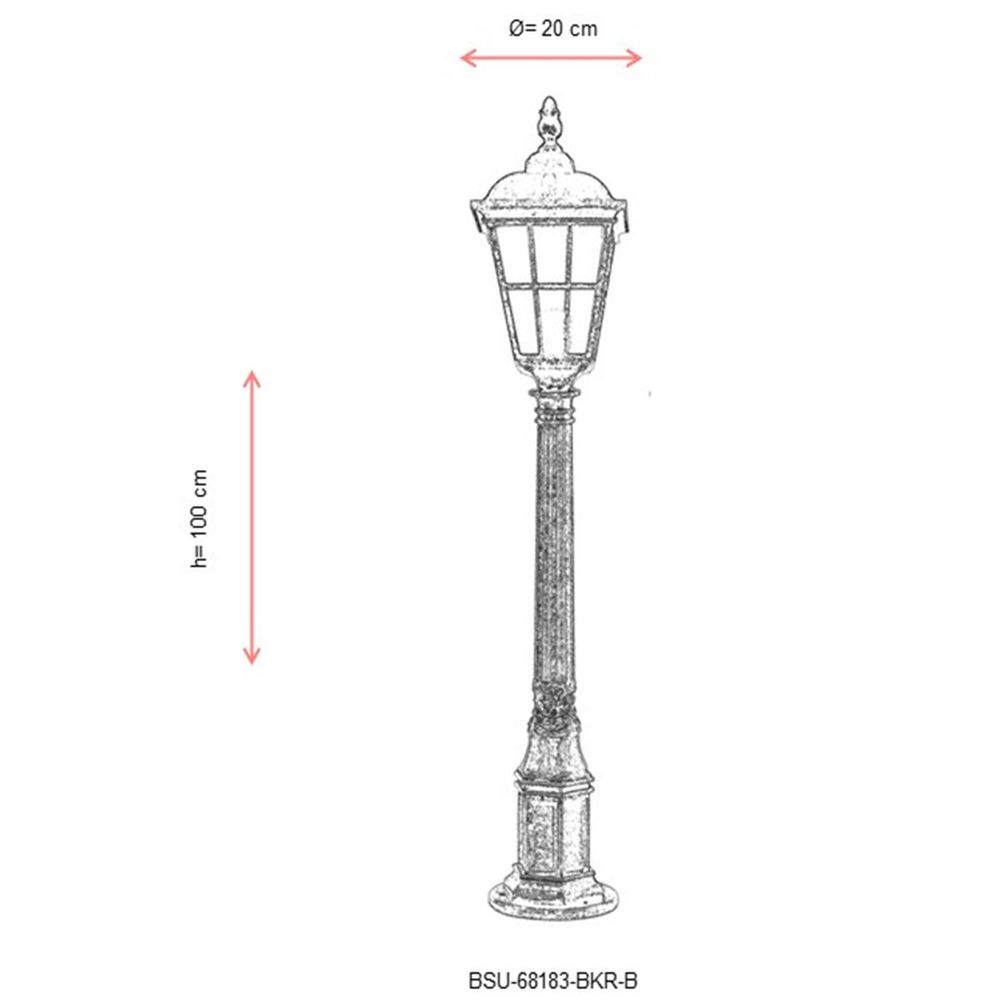 BSU-68183-BKR-B Smeđi Spoljašnji Podni Lampa slika 3