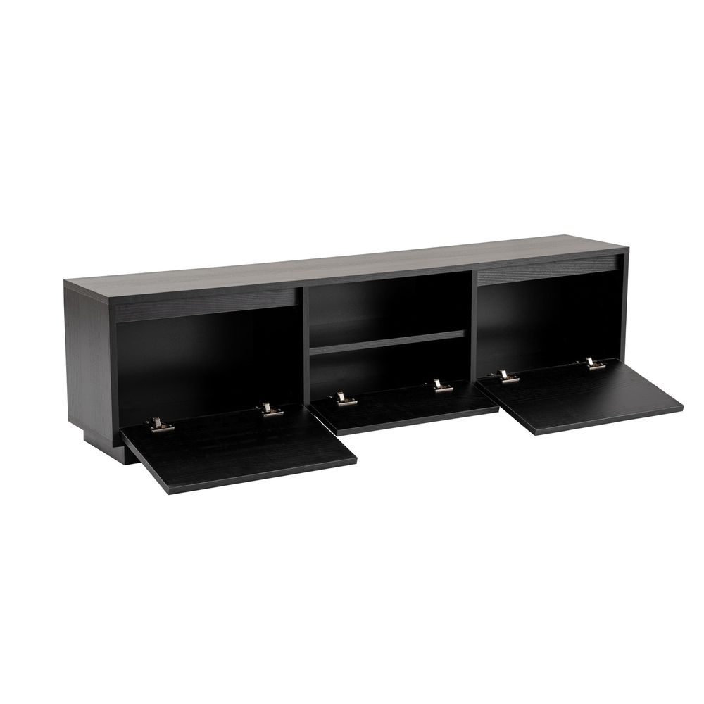 Vanguard - Crni TV Stalak od Drva slika 9