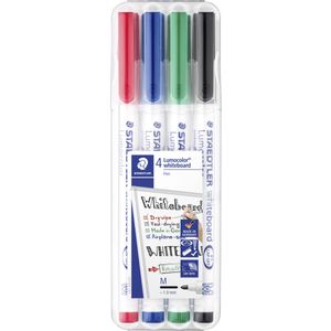 Staedtler 301 WP4 Lumocolor whiteboard pen 301 Whiteboardmarker crna, crvena, plava boja, zelena  4 kom/paket