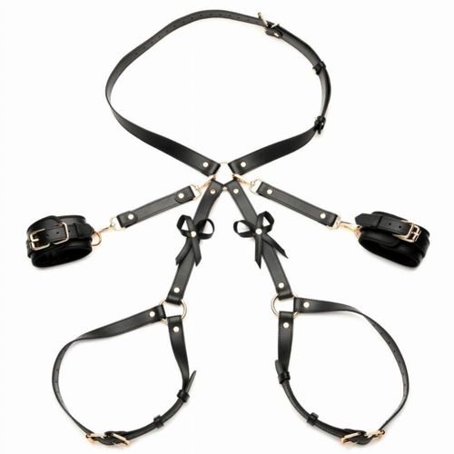 Bondage Harness mašnama XL/2XL, crni slika 5