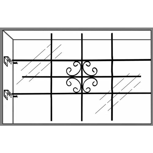 Sigurnosna rešetka za prozor, 69 x 114 cm slika 26