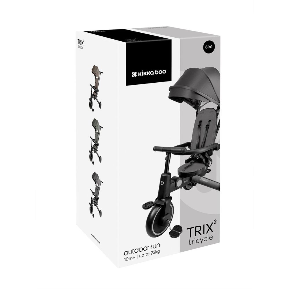 Kikka Boo tricikl 8u1 Trix 2 - Grey slika 18