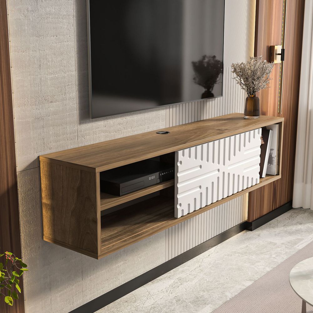 TV Stalak Teo Floating - Orasi orah i bijela slika 3