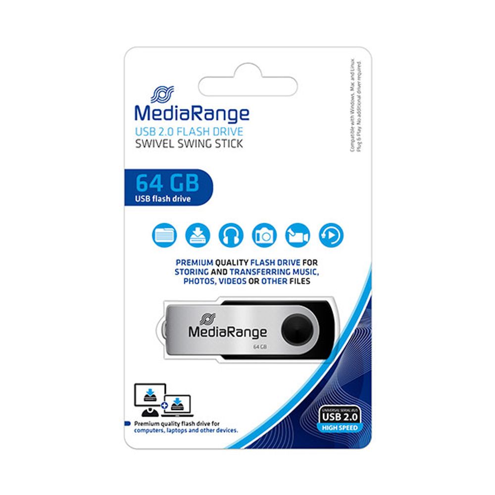 MediaRange MEMORIJA USB STICK 2.0, 64GB , MR912 slika 1