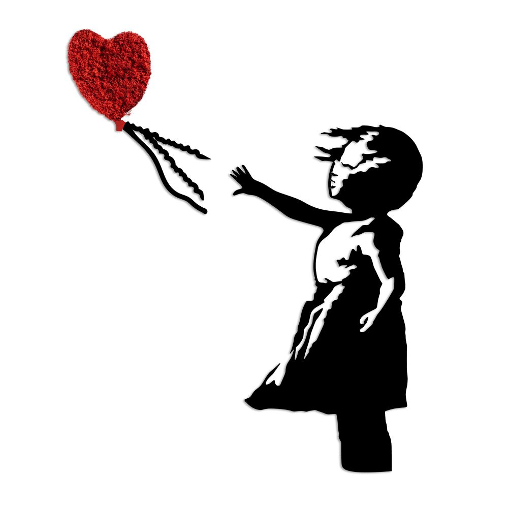 Dekorativni Metalni Zidni Ukras 'Banksy - 13-1 Red' slika 6