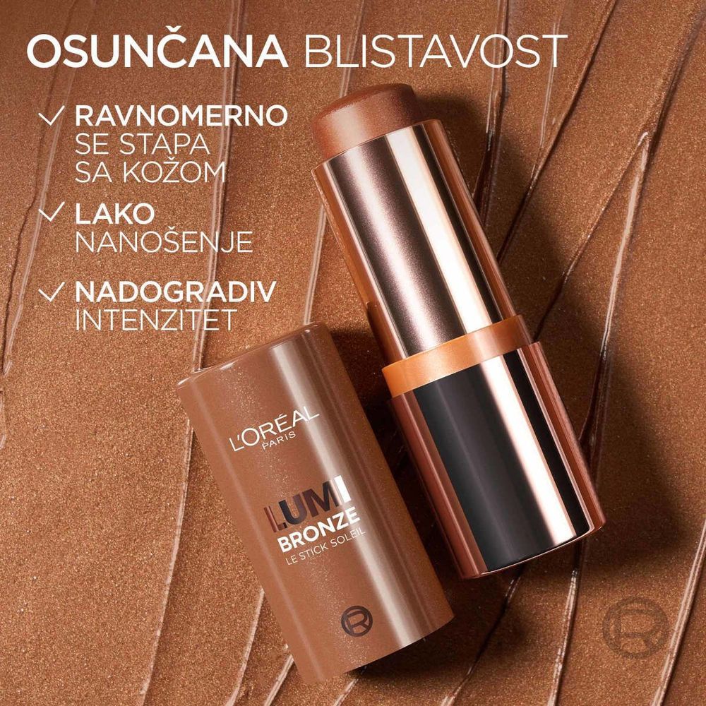 L'Oréal Paris Bronzer stick Lumi 130 Sunset Doré slika 5