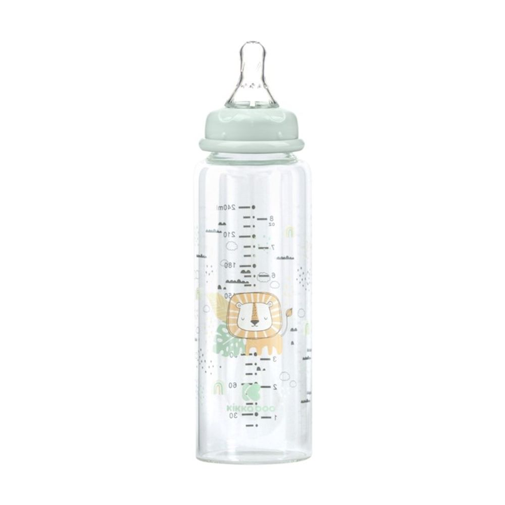 Kikka Boo Staklena flašica Savanna 240ml 3m+ Mint slika 2