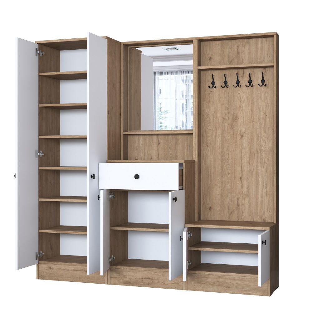 Hall Stand P6 - M2 - 2257G u boji orah i bijela slika 9