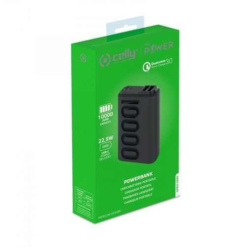 CELLY Powerbank od 10000mAh PD22W u CRNOJ boji slika 2