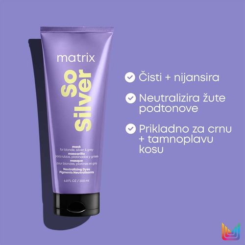 Matrix So Silver Triple Power Toning Hair Mask 200ml slika 2