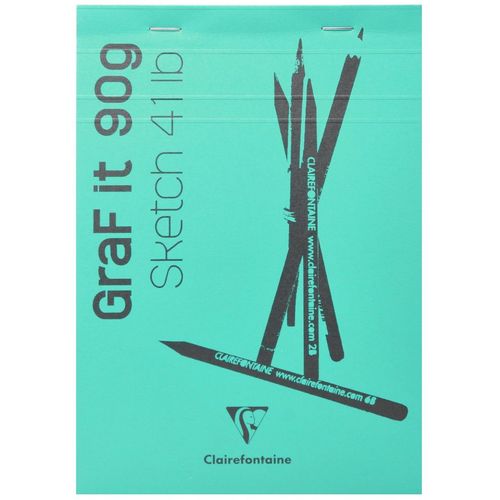 Clairefontaine blok Graf it za suhu tehniku A6 90gr, mix boja, bjanko slika 4