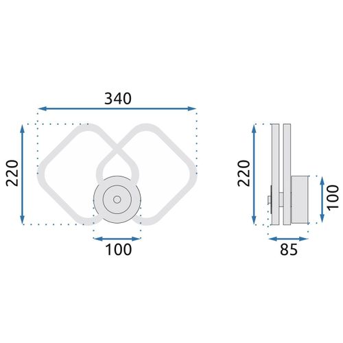 TOOLIGHT Led zidna svjetiljka APP1044-W crna slika 12