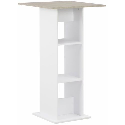 Barski stol bijeli i boja betona 60 x 60 x 110 cm slika 16