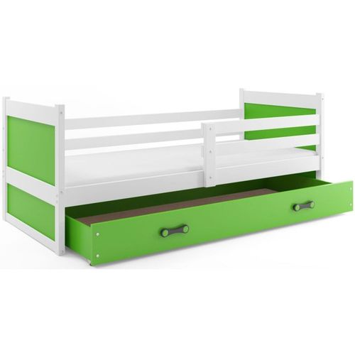 Drveni dečiji krevet Rico - belo - zeleni - 190x80cm slika 2