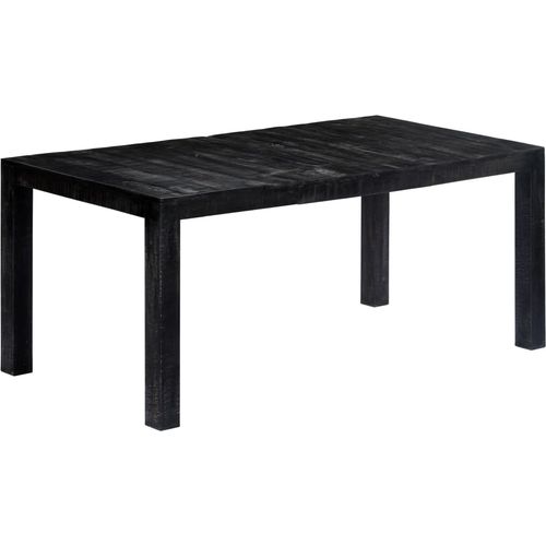 Blagovaonski stol crni 180 x 90 x 76 cm od masivnog drva manga slika 41