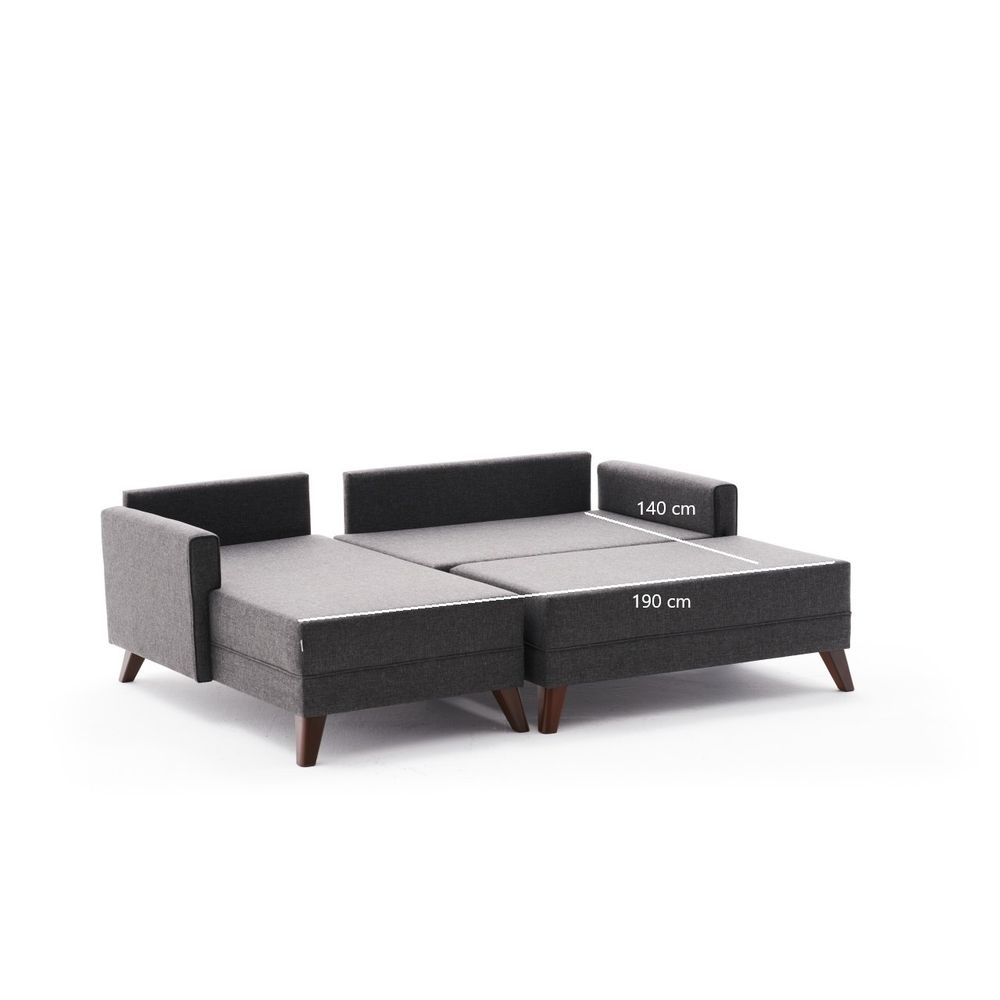Bella Mini Kutna Sofa na Lijevo - Antracit slika 9
