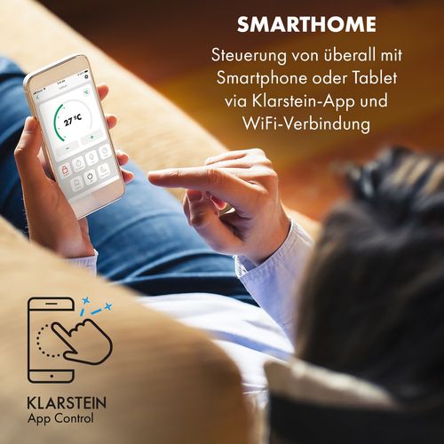 Klarstein Iceblock Prosmart 12 prijenosna klima, Bijela slika 12