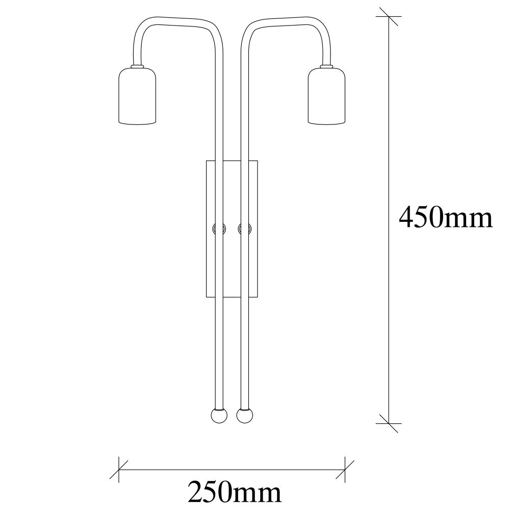Mum - 3512 Crna Zidna Lampa slika 6