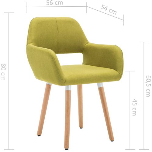Blagovaonske stolice od tkanine 6 kom zelene slika 43