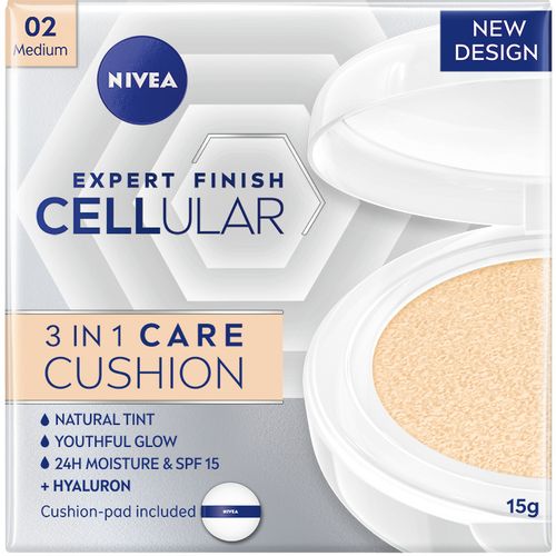 NIVEA Hyaluron Cellular Filler 3u1 Cushion za negu lica - medium 15g slika 1