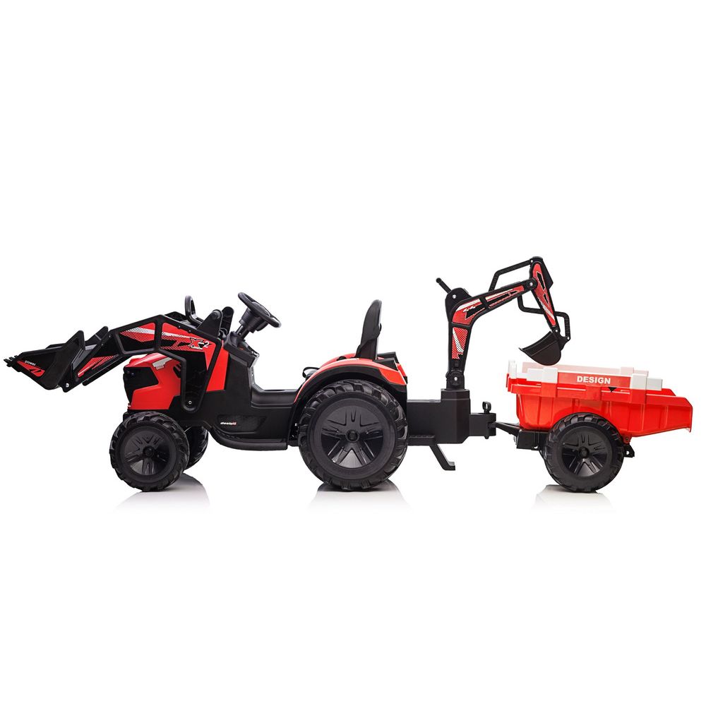 Bager na baterije s prikolicom SX2068 crveni slika 4