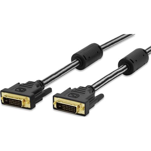 ednet DVI priključni kabel DVI-D 24+1-polni utikač, DVI-D 24+1-polni utikač 2.00 m crna 84520 mogućnost vijčanog spajanja, pozlaćeni kontakti DVI kabel slika 1