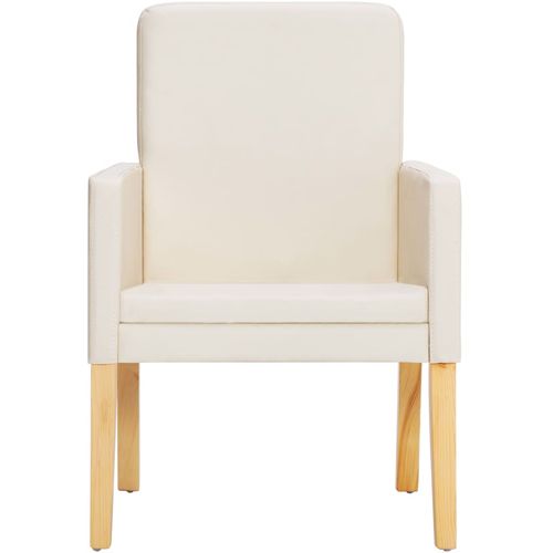 Blagovaonske stolice od umjetne kože 2 kom krem slika 11