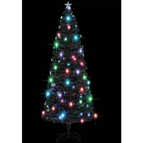 Umjetno božićno drvce sa stalkom LED 240 cm optička vlakna slika 2