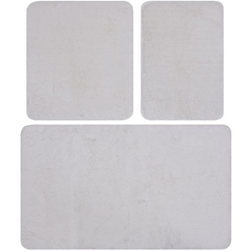 Havai - White White Acrylic Bathmat Set (3 Pieces) slika 5