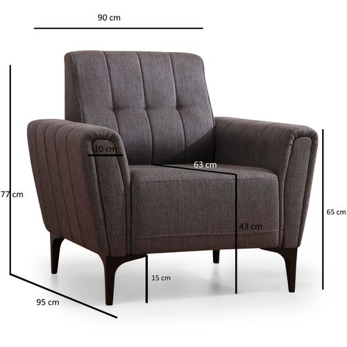 Hamlet - Dark Grey Dark Grey 1-Seat Sofa slika 6