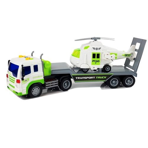 Kamion transporter helikoptera 1:16 bijelo-zeleni slika 3