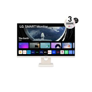 LG 27SR50F-W 27" IPS Smart FHD 1920x1080@60Hz, 16:9, 1000:1, 14ms, 250 cd/m², 178°/178°, HDR 10, 2 HDMI, 2 USB Downstream Port, 5Wx2, VESA 100x100mm, Tilt, White, 3yw