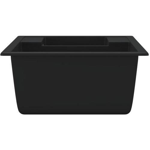 Kuhinjski sudoper s dvije kadice crni granitni slika 42