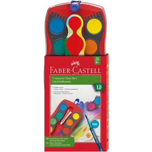 Vodene boje Faber Castell CONNECTOR 1/12 crvena 125023 slika 1