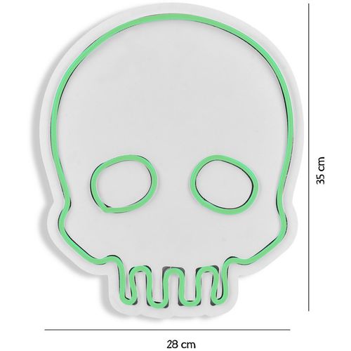 Wallity Ukrasna plastična LED rasvjeta, Skull - Green slika 18