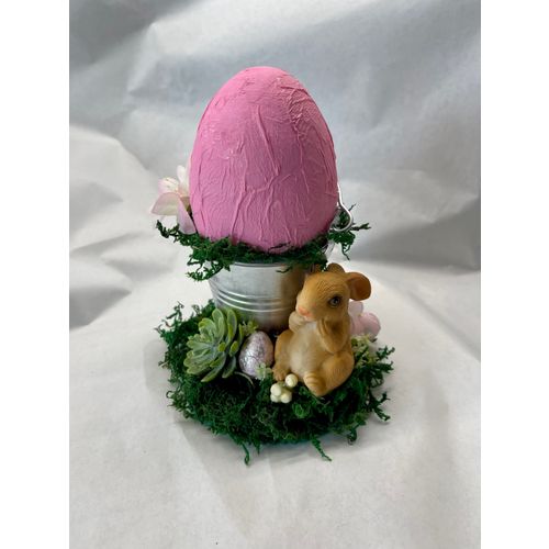 7 seas 365 ukrasno uskrsno rozo jaje u kantici, 15 cm slika 1