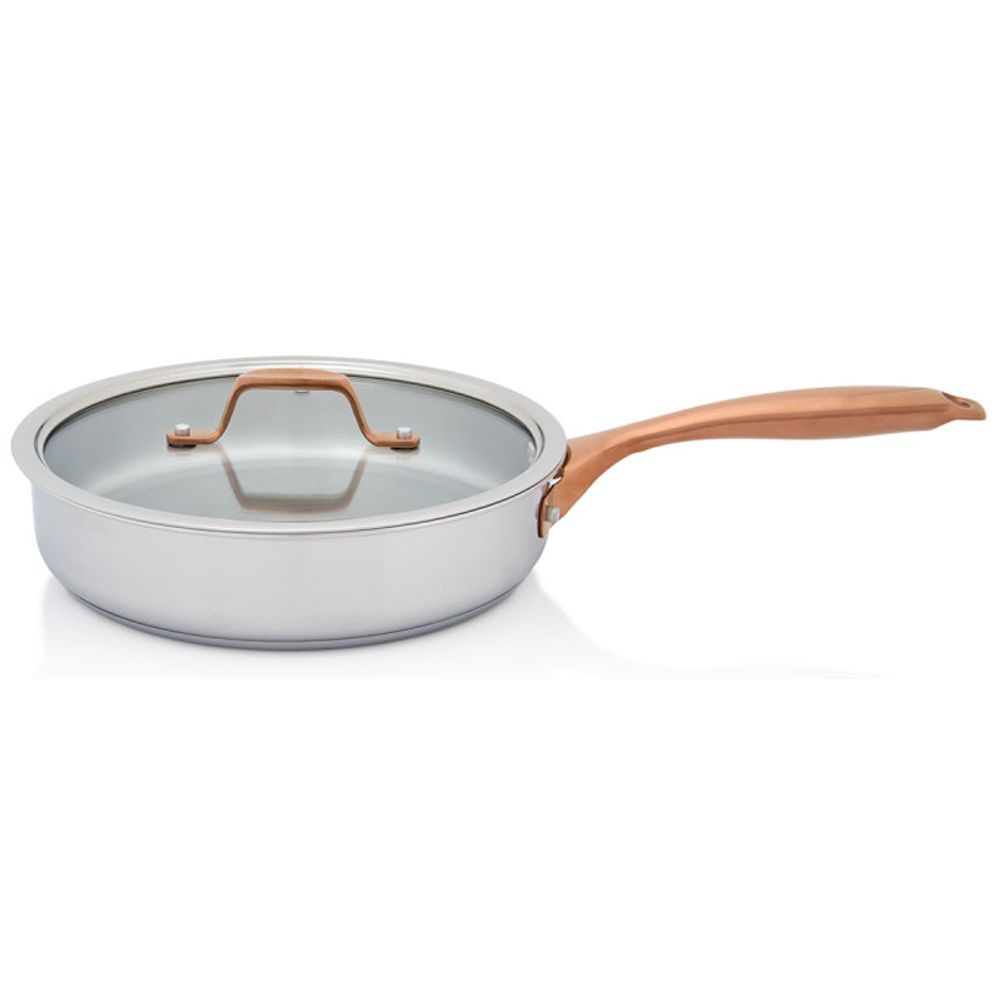 Metalac tava inox 24 cm sa staklenim poklopcem Venera slika 1