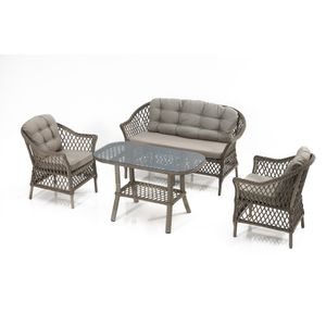 Hanah Home Dove - Grey Grey Garden Lounge Set