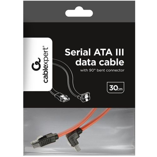 CC-SATAM-DATA90-0.3 Gembird Metal clips, Serial ATA data kabl flat 0,3m 90 degree bent connector slika 4