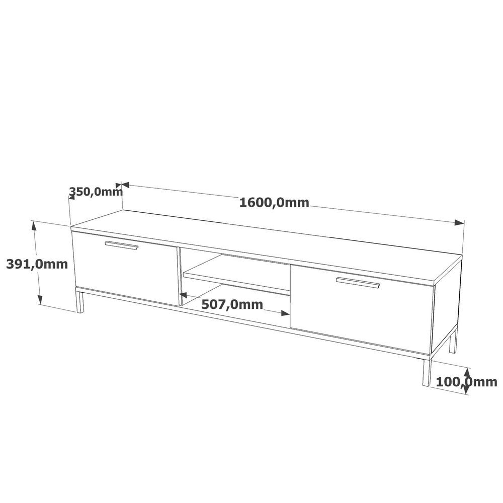 Rl1-Aa Atlantic Pine Anthracite TV Unit slika 6