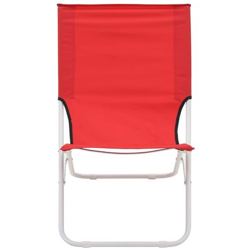 Sklopive stolice za plažu 2 kom crvene slika 9