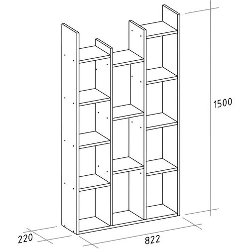 Lagomood Vito - Anthracite, Walnut Anthracite
Walnut Bookshelf slika 5