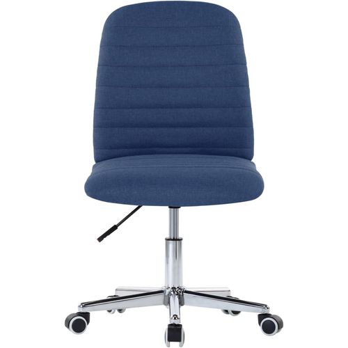 Okretna uredska stolica od tkanine plava slika 20
