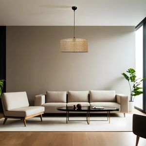 Elegantna Örgülü Rattan Avize sa Zlatno-Crnim Nijansama
