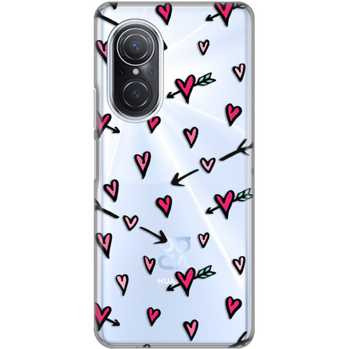 Torbica Silikonska Print Skin za Huawei Nova 9 SE Heart Pattern slika 1