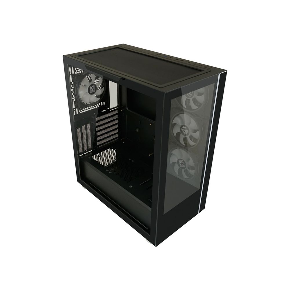 LC-Power Case Gaming 808B Midi-ATX, black, HD Audio, 4x 120mm ARGB fan, 1x USB-C slika 4