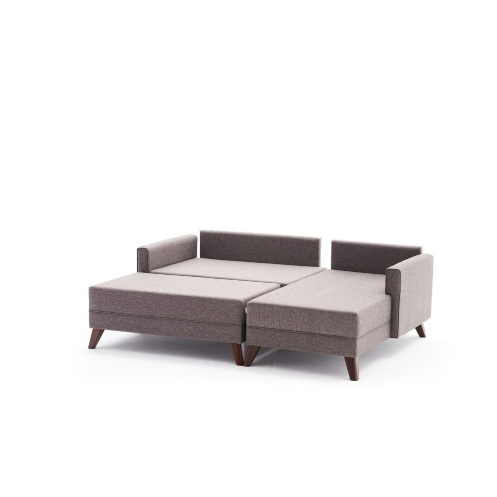 Bella Mini Ugaona Sofa Desna - Smeđa Ugaona Sofa na Razvlačenje slika 9
